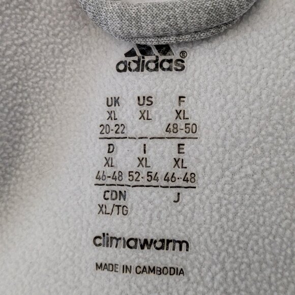 adidas Men's Standard Essentials Full-Zip Hoodie Size XL Gray - Picture 9 of 10